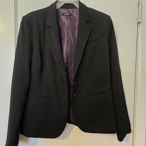 Apt. 9 Black Blazer with Purple Lining
